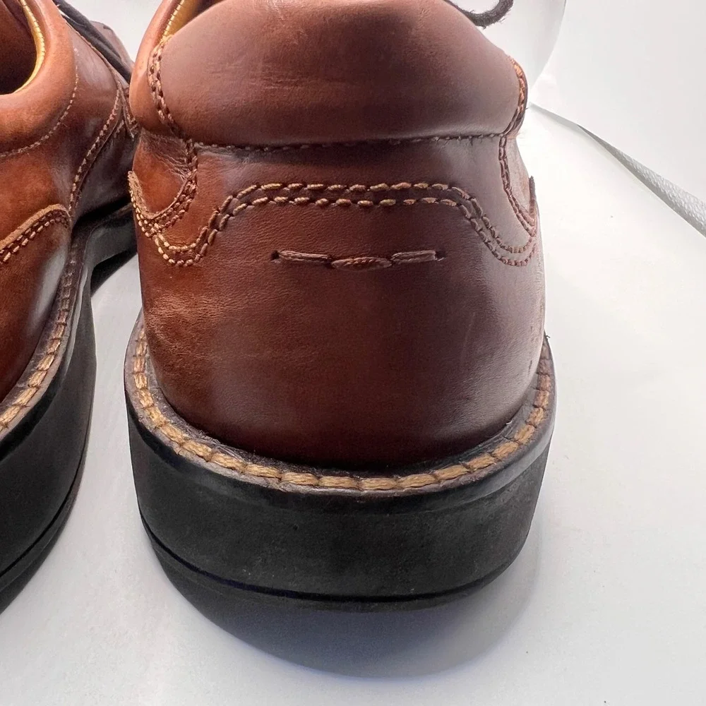 Ecco Brown Leather Shoes Oxford‎ Lace Up Comfort Casual Size 43. US 10